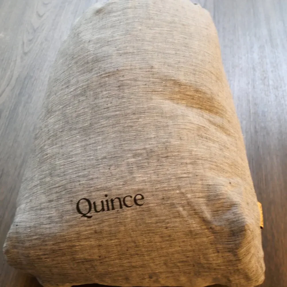 NEW Quince European Linen Duvet Cover + Shams Charcoal Chambray KING CALIF KING